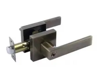 Black Square Door Handles With Lock
