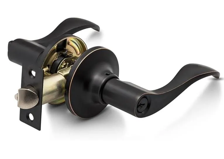 China Matt Black Bathroom Door Handle With Lock Manufacturers Suppliers ...
